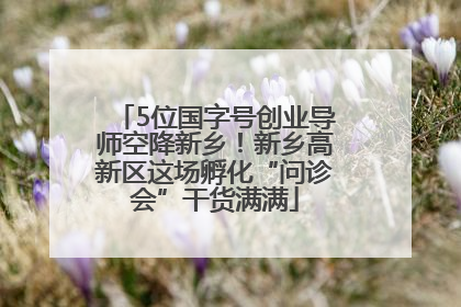 5位国字号创业导师空降新乡！新乡高新区这场孵化“问诊会”干货满满