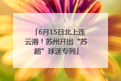 6月15日北上连云港！苏州开出“苏超”球迷专列