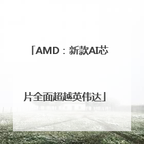AMD：新款AI芯片全面超越英伟达