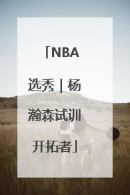 NBA选秀｜杨瀚森试训开拓者